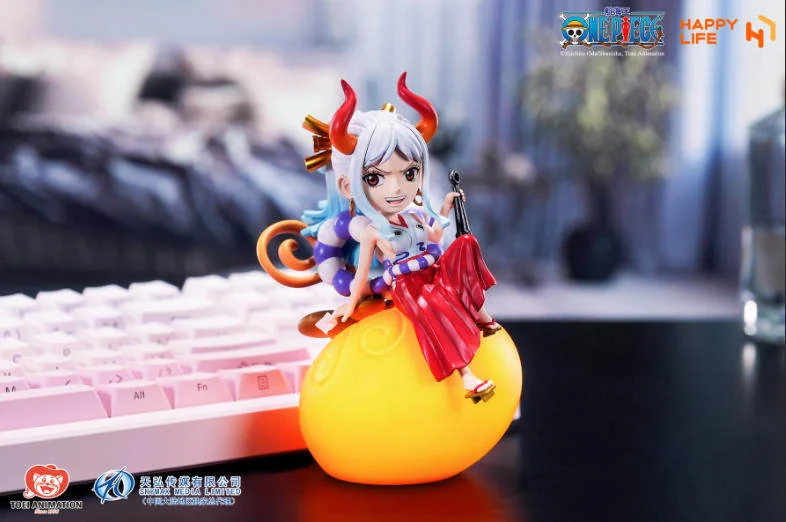 "Playful gallery views of the Official One Piece Law Devil Fruit Night Light, showcasing its glowing LED and detailed Ope Ope no Mi replica from multi