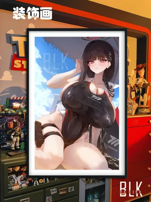 Tsukatsuki Rio Swimsuit Decorative Painting - Blue Archive - BLK Studio - Image 1