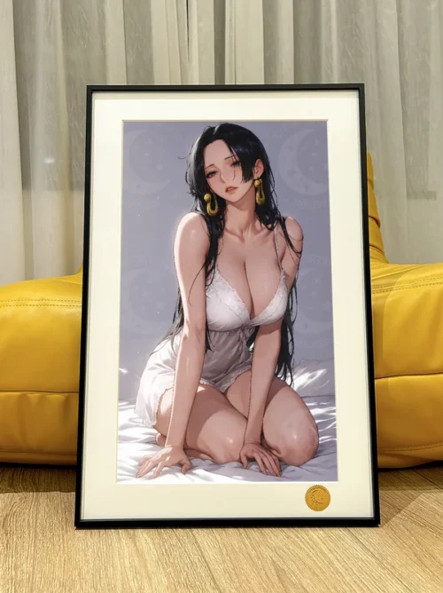 Elegant Kneeling Boa Hancock Decorative Painting - ONE PIECE - Xingkong Studio - Image 1