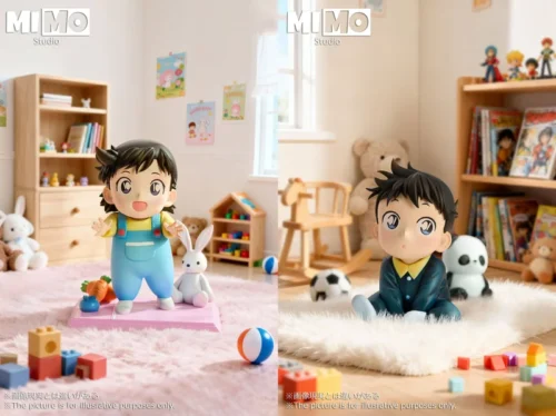 Childhood Shinichi Kudo & Ran Mouri - Detective Conan Resin Statue - Mimo Studio - Image 1