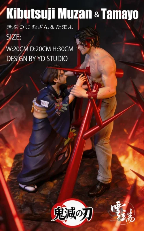 Limited edition Model Studio Demon Slayer resin statue showcasing a dynamic, premium portrayal of Muzan and Tamayo.
