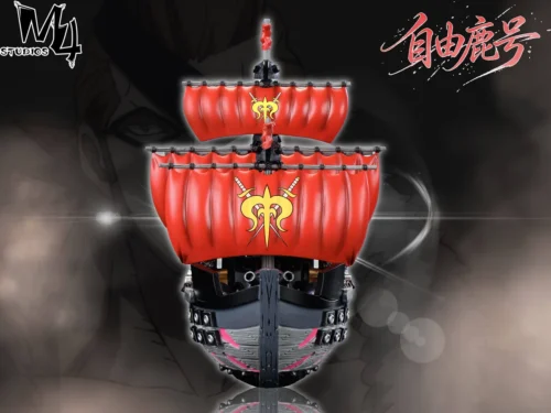 "Limited Edition X Drake's Free Deer Ship One Piece statue. Intricate sculpting, refined painting, and complex realism showcased in detailed views."