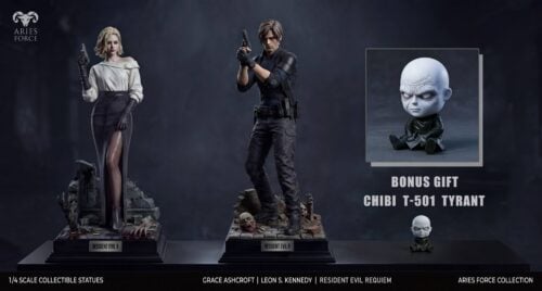 1/4 Scale Grace Ashcroft & Leon S. Kennedy - Resident Evil Resin Statue - Aries Force Studio - Image 1