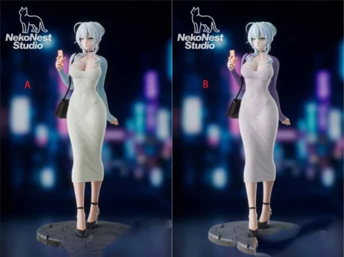 "Yukino Mifuyu figure statue by NekoNest Studio, exquisitely crafted from Polystone & PU, portraying the seductive snow woman in a vibrant."