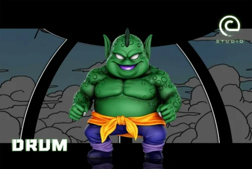 "Rare Dragon Ball Drum King Piccolo Minion statue, dynamically posed with menacing expression and intricate classic villain details. A premium collect