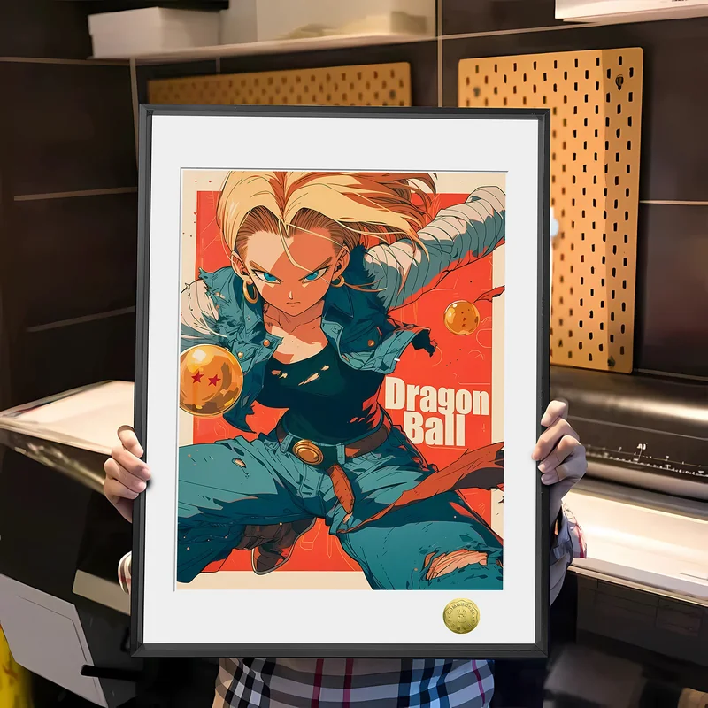 A3 & 4K Size Good-looking Android 18 Decorative Painting - Dragon Ball - HuangGua Studio - Image 1