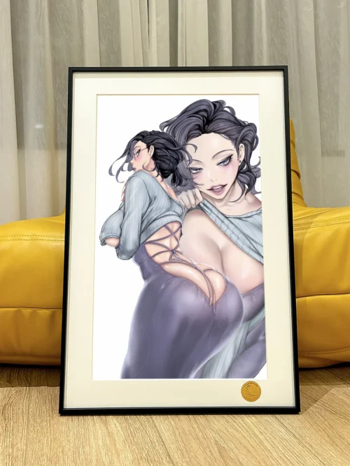 Exclusive Kim Mi-jung Limited Edition Print showcasing the vibrant Korean manhwa character against a celestial, starry backdrop.