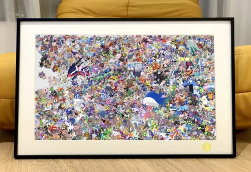 Pokemon 30th Anniversary art print, featuring iconic Pokemon and trainers. An extremely limited, hand-numbered collectible.