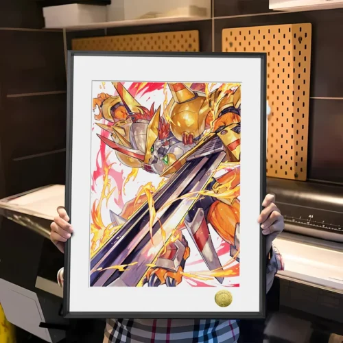 A3 & 4K Size WarGreymon Decorative Painting - Digimon - HuangGua Studio - Image 1