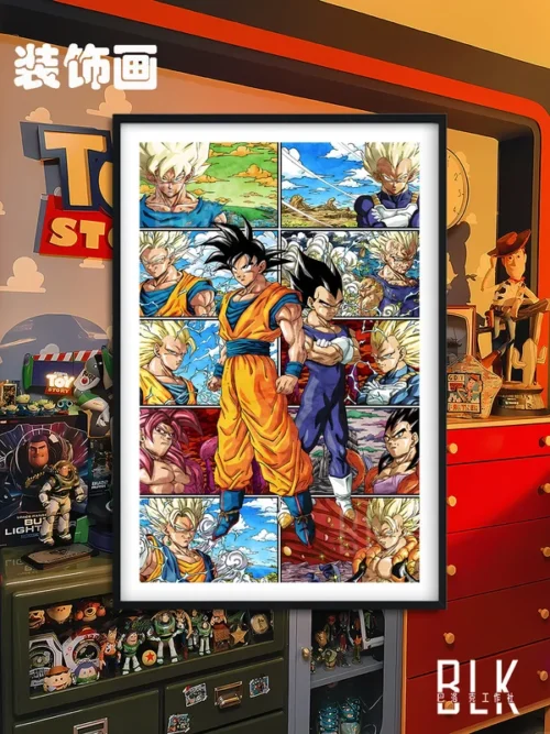 Son Goku & Vegeta Decorative Painting - Dragon Ball - BLK Studio - Image 1