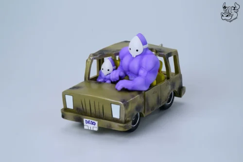 "Whack Your Little Brother Dad and Son Figure. Dynamic, darkly humorous statue captures nostalgic flash animation, vibrant colors, and sculpted detail."