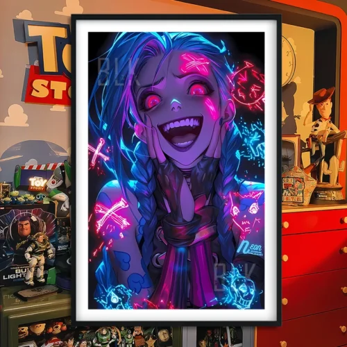 Surprised Jinx Decorative Painting - League of Legends (LOL) - BLK Studio - Image 1