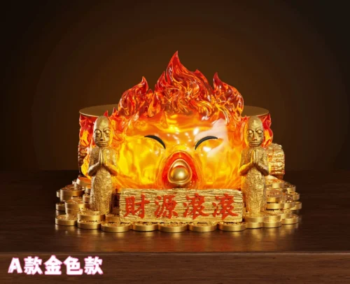Calcifer Lucky Charm Tray - Howl's Moving Castle Resin Statue - WAWA Studio - Image 2