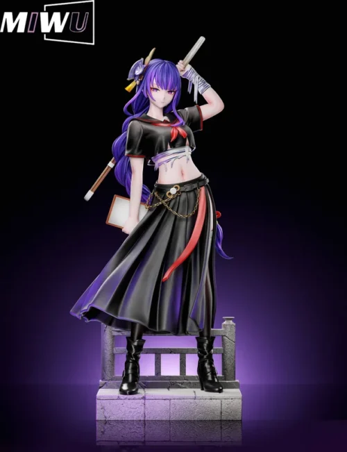 1/6 Scale School Uniform Raiden Shogun & Yae Miko - Genshin Impact Statue - WuShiSan Studio - Image 2