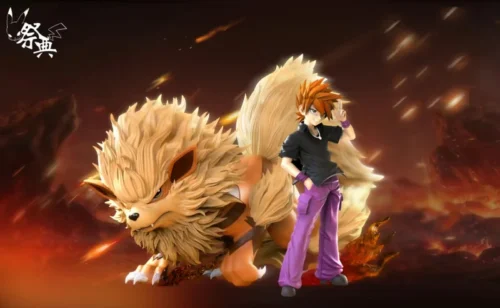 Blue Oak & Arcanine - Pokemon Resin Statue - Jidian Studio - Image 1