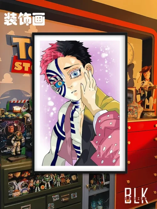 Akaza/ Hakuji Soyama Decorative Painting - Demon Slayer: Kimetsu No Yaiba - BLK Studio - Image 1