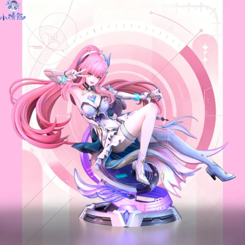 "Limited Edition 1/6 Aimisi Fantasy Resin GK Statue. High-detail ethereal female character with flowing pink hair, dynamic pose, and ornate base."