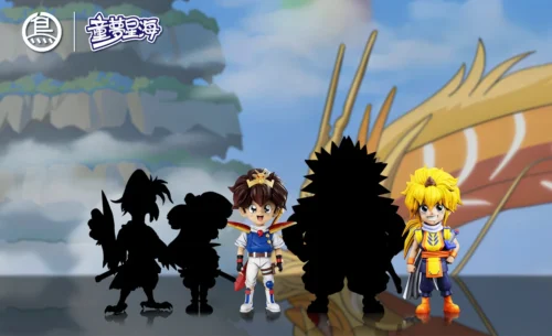 "Detailed Tora-Oh Mashin Hero Wataru figure by TBS Toybirds Studio. Multiple playful angles highlight its compact, vibrant anime style."