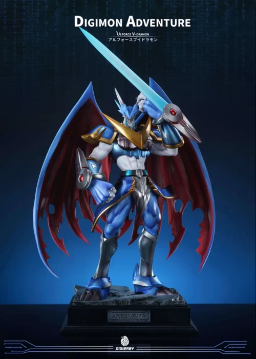 "Limited Edition UlforceV-dramon Digimon Resin Statue. Majestic, high-detail display with dynamic pose and powerful aura by Digibaby Studio."