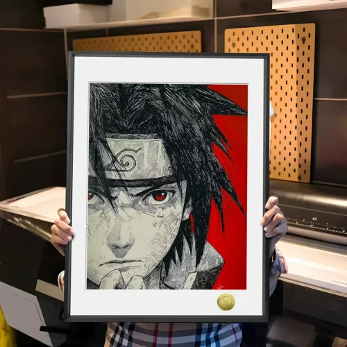 A3 & 4K Size Ninja Sasuke Uchiha Decorative Painting - Naruto - HuangGua Studio