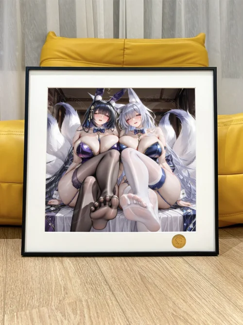 Limited Edition Azur Lane Art Print main visual: Ethereal Shinano Musashi in a vibrant starry sky. This collectible decorative painting by Xingkong Studio.