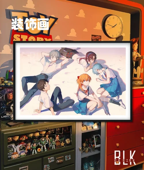 Evangelion Chibi Five Decorative Painting - (EVA) Neon Genesis Evangelion - BLK Studio - Image 1