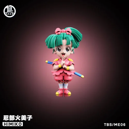"Vibrant chibi Himiko Shinobibe figure, a cheerful and dynamic Mashin Hero Wataru collectible statue by TBS Toybirds Studio."