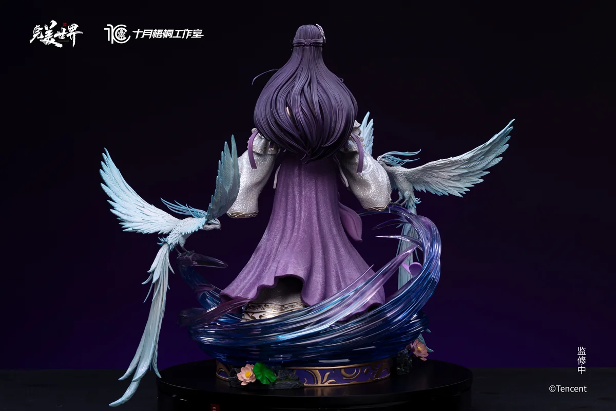 "Perfect World Yunxi 1/6 scale statue. Detailed views of premium polystone craftsmanship, ethereal beauty, and dynamic dual poses."