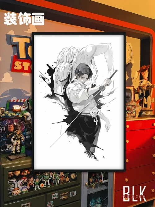 Yuta Okkotsu Ink Wash Decorative Painting - Jujutsu Kaisen - BLK Studio - Image 1