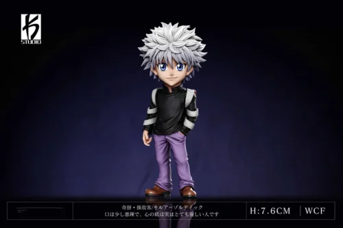"Authentic Hunter x Hunter Killua Zoldyck WCF figure by KS STUDIO, showcasing dynamic agile pose, determined expression, and intricate sculpt details."
