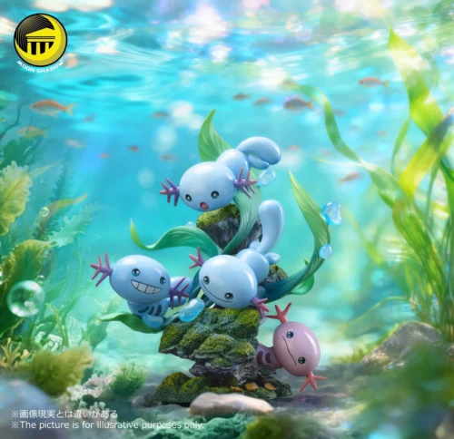 Natural Series Wooper Family - Pokemon Resin Statue - Moon Shadow Studios - Image 1