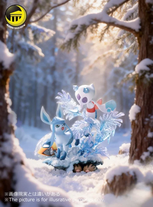 Natural Series Glaceon & Froslass Family - Pokemon Resin Statue - Moon Shadow Studios - Image 1