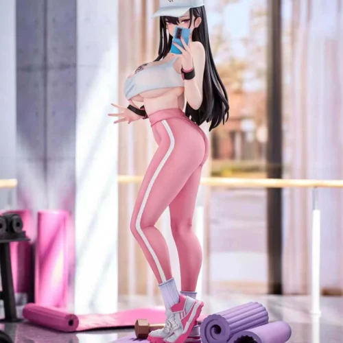 "Animester Studio's authentic 1/6 Dongtan 'Sweating Moment' fitness girl statue, a dynamic collectible showcasing athletic grace and exquisite detail."