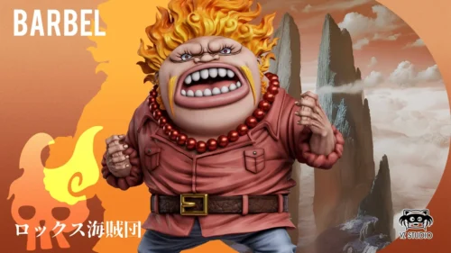 "Exclusive YZ Studio One Piece Babel statue in a dynamic battle pose, showcasing intricate details. A premium collectible figure."