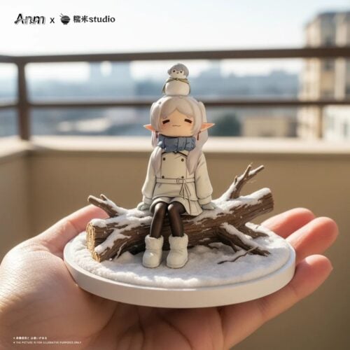 "Exquisite limited edition Frieren: Beyond Journey's End snow diorama statue, capturing serene Frieren in an intricate magical landscape."