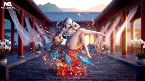 "Dynamic 1/6 Jing Yuan Honkai: Star Rail resin statue by New Age Studio, showcasing exquisite detail, premium materials, and a powerful pose."