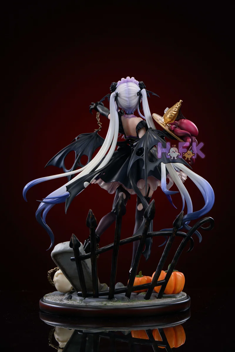 "Exclusive Limited Edition FGO Melusine Halloween Ver. statue. Gothic costume, dynamic pose, and premium sculpted details from all angles."