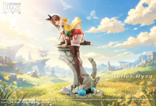 "Dynamic 1/6 Ryza Atelier Ryza resin statue by FWS Studio. This limited edition, high-quality figure showcases authentic Ryza design and vibrant detail."
