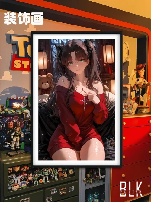 Red Sweater Rin Tohsaka Decorative Painting - Fate/Stay Night - BLK Studio - Image 1