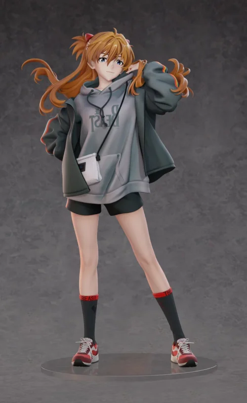 "Exclusive BGA-Studio 1/6 & 1/4 Trendy Streetwear Asuka Evangelion statue gallery. Detailed urban fashion, confident pose, and premium sculpt from mul