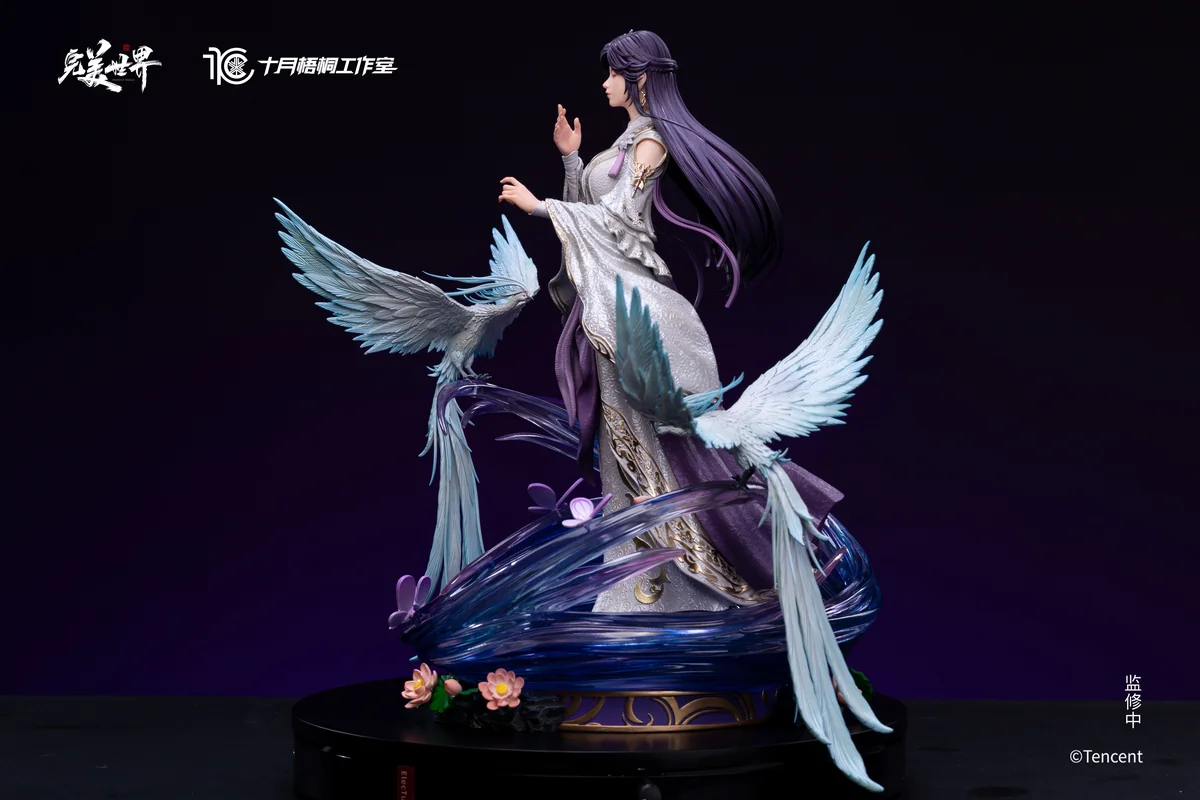 "Limited Edition 1/6 Perfect World Yunxi official statue. Gallery showcasing dual dynamic poses, ethereal details, and premium polystone craftsmanship."