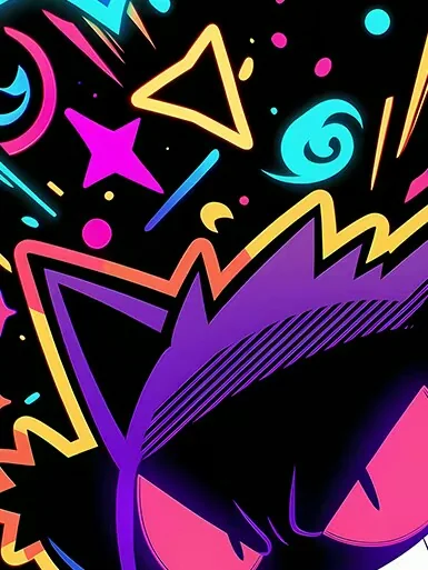 "Gengar art print gallery showing the unique Baroque graffiti fusion, vibrant colors, and intricate details of its street-style elegance."