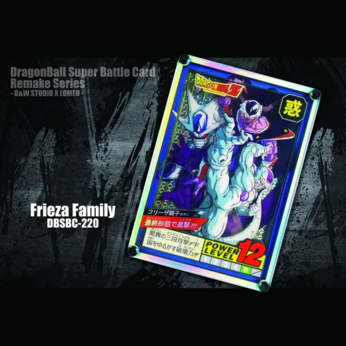 "Dynamic 3D layered Dragon Ball Frieza Family decorative painting, featuring Frieza, King Cold, and Cooler in a striking black and white art plaque."