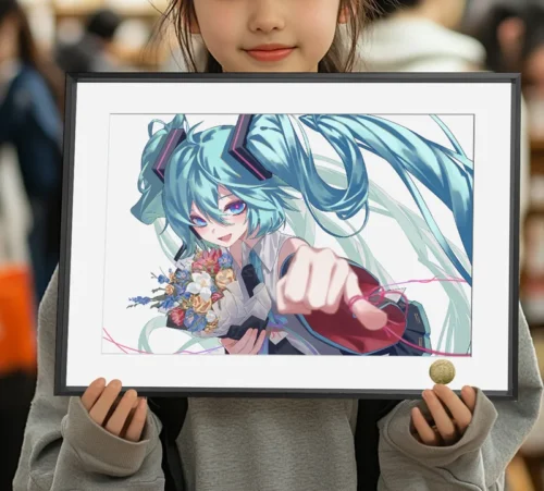 A3 & 4K Size Hatsune Miku's Promise Decorative Painting - VOCALOID - HuangGua Studio - Image 1