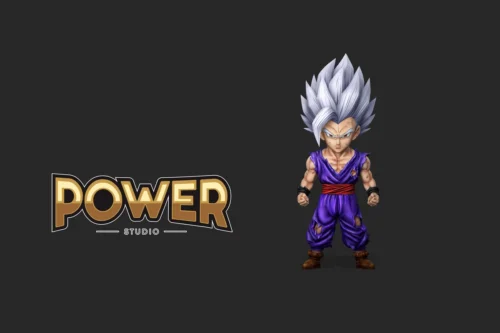 "Premium Beast Gohan statue from Dragon Ball, showcasing his dynamic transformation with explosive power and fierce expression in exquisite PU detail.“