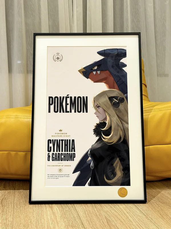 Cynthia & Garchomp Trainer Decorative Painting - Pokemon - Xingkong Studio - Image 1