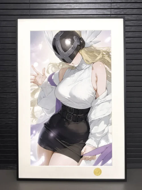 "Explore the premium H-TWO Studio Angewomon decorative painting gallery, highlighting its dynamic pose, vibrant colors, and elegant details."