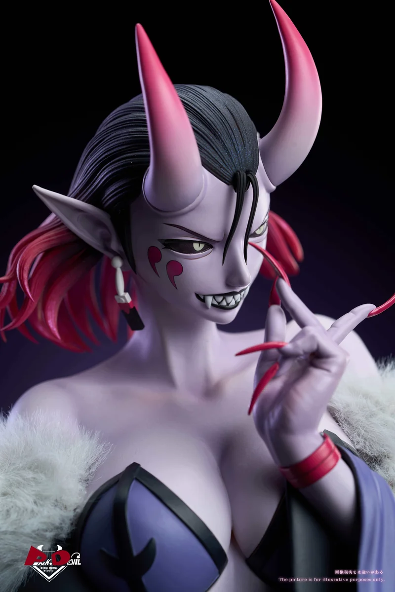 "Herzha Succubus statue by Pink Devil Studio. Exquisite gothic details, real plush, dynamic pose. Premium limited edition dark fantasy collectible."