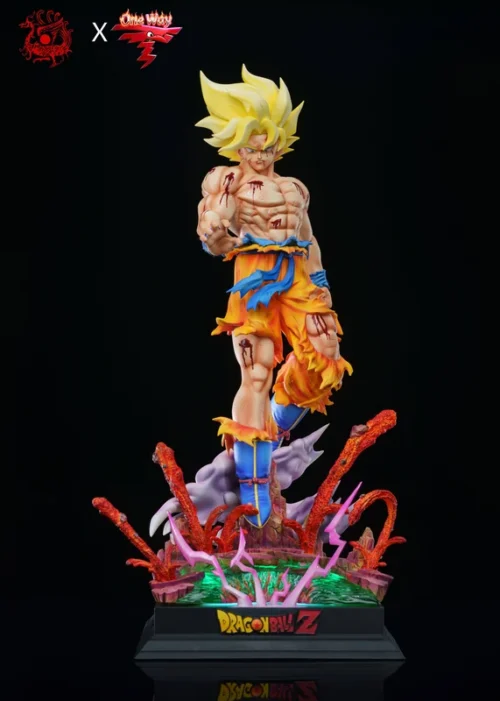 1/6 Scale Battle-Damaged Son Goku with LED - Dragon Ball Resin Statue - One Way Studio - Image 2
