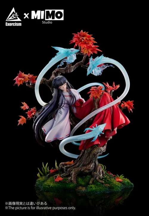 "Detailed views of the 1/6 Sleeping Kikyo Inuyasha Statue, highlighting ethereal design, premium craftsmanship, and serene spiritual energy."
